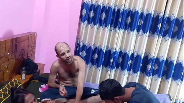 MMF black girl fucks two lucky pool playing big dick guys , Threesome Bengali Fucks   ... Hanif and Popy khatun and Manik Mia