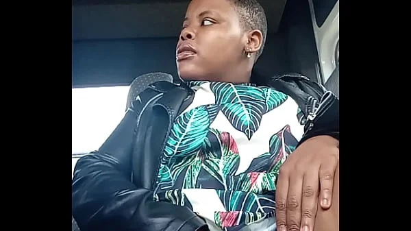 Chubby bitch playing with her pussy in a public taxi