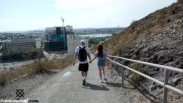 Hiking date with petite redhead spinner